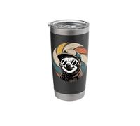 Retro Swirl Lazy Sloth Sunglasses Bear Sloths Stainless Steel Insulated Tumbler