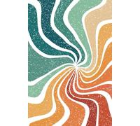 Retro Swirl Notebook: Vintage-Inspired Abstract Pattern lined journal gift ,120 pages ,6 x 9 ,soft cover ,Matte finish
