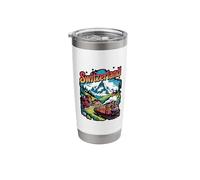 Retro Switzerland Stripes Graphic Stainless Steel Insulated Tumbler