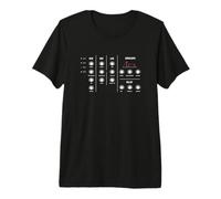 Retro Synthesizer Potis Analogue Synth Buttons DJ Studio Music Premium T-Shirt