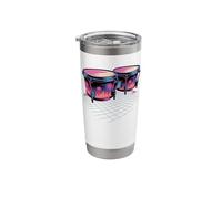 Retro Synthwave Bongo Player Bongos Stainless Steel Insulated Tumbler