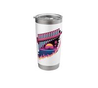 Retro Synthwave Pan Flute Flutist Stainless Steel Insulated Tumbler