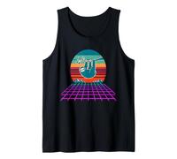 Retro Synthwave Sloth Sunset 80s Tank Top