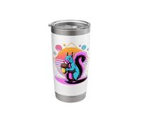 Retro Synthwave Squirrel Squirrels Stainless Steel Insulated Tumbler