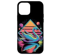 Retro Synthwave Swan Swans Case for iPhone 12 mini