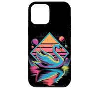 Retro Synthwave Swan Swans Case for iPhone 12 Pro Max