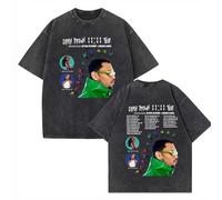 Retro T-Shirt Chris Brown 11:11 Tour Cotton Shirt Harajuku Streetwear Men's Women's Oversized T-Shirt Cotton Retro Y2K Hip Hop T-Shirt XS-3XL-Black1||M