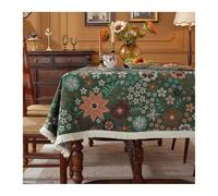 Retro tablecloth, Small tablecloth, Floral pattern, with tassels, washable for Kitchen and Dining Room(Q6,90X90)