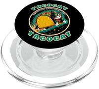 Retro Tacocat Spelled Backward Is Tacocat Funny Cat PopSockets PopGrip for MagSafe
