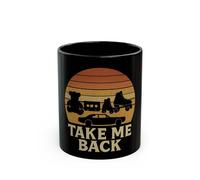 Retro Take Me Back Black Mug | Vintage Coffee Cup for Nostalgic Drinks, Friends, Family, Collectors Mug