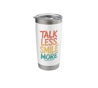 Retro Talk Less Smile More Stainless Steel Insulated Tumbler