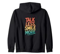 Retro Talk Less Smile More Zip Hoodie