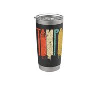 Retro Tampa Florida Cityscape Downtown Skyline Distressed Stainless Steel Insulated Tumbler