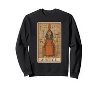 Retro Tarot Card Justice Ancient Egypt Goddess Egyptian Sweatshirt