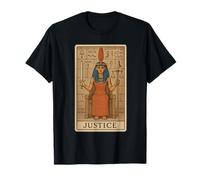 Retro Tarot Card Justice Ancient Egypt Goddess Egyptian T-Shirt