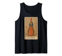 Retro Tarot Card Justice Ancient Egypt Goddess Egyptian Tank Top