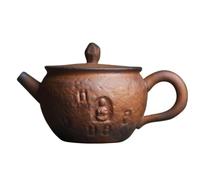 Retro Tea Sets Tea Cup,Ceramics/Glass Water Kettle,Rock Mine Clay Embossed Hermit Ladybird Teapot, Vintage Rough Pottery Wide Mouth Tea Brewing Single Pot