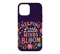 Retro Teacher Helping Little Minds Bloom Floral Quote Case for iPhone 12 mini