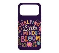 Retro Teacher Helping Little Minds Bloom Floral Quote Case for iPhone 17 Pro Max