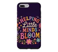 Retro Teacher Helping Little Minds Bloom Floral Quote Case for iPhone 7 Plus/8 Plus