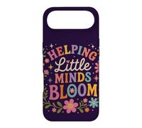 Retro Teacher Helping Little Minds Bloom Floral Quote Case for iPhone Air