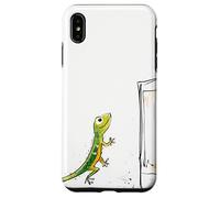 Retro Tech TV Static Noise Gecko Art Case for iPhone XS Max