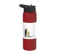 Retro Tech TV Static Noise Gecko Lizard Art Stainless Steel Insulated Water Bottle