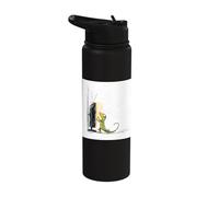 Retro Tech TV Static Noise Gecko Lizard Art Stainless Steel Insulated Water Bottle