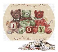 Retro Teddy Bear (2) Wooden Jigsaw Puzzles Adults Fun 500 Pieces Education Game Home Decoration Stress Relief Toy Intellectual Game Challenge Educational 500pcs (52x38cm)
