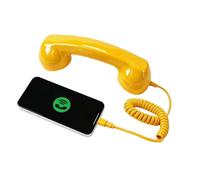 Retro Telephone Handset, USB C Phone Receiver with Speaker & Voice Pickup | Plug & play Type-C connection - no batteries or apps. One-key answer, 21x6.2x5cm, 160g, Ideal for office, home