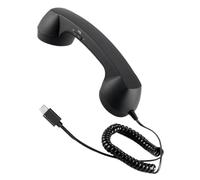 Retro Telephone Handset with Microphone - Vintage Wired Handheld Receiver for Video Conferences, Meetings and Office Use | Universal Compatible with Smartphones, Laptops
