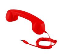 Retro Telephone Headset with Microphone - Portable Receiver with Vintage Cable for Video Conferencing, Meetings and Office Use | Universal Compatible with Smartphones and Laptops