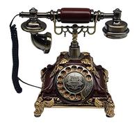 Retro Telephone Household Antique Nostalgic Old-Fashioned Turntable European Wired Antique Fixed Telephone Environmentally Friendly Resin Body