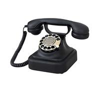Retro Telephone,Rotary Dial Telephone Retro Old Fashioned Metal Bell,Corded Phone Function for Home and Decor Classic Black