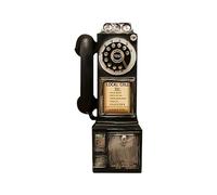 Retro Telephones Ornament, Wall Mounted Vintage Rotate Classic Look Dial Phone Model Decoration, Antique Dial Payphone Ornament, Phone Prop for Home Hotel (Black) VGy533 (Bronze, 29cm)