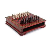 Retro Terracotta Warriors Chess Set with Storage,Educational Enlightenment Game, for Kids Beginners&Adults