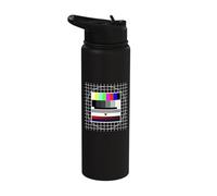 Retro Test Image and Still Image Stainless Steel Insulated Water Bottle