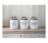 Retro Text Canisters - Grey