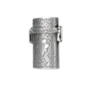 Retro textured cigarette case, frosted metal texture, pressure-proof and moisture-proof seal, portable size suitable for ordinary cigarettes(Silver)