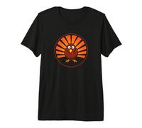 Retro Thanksgiving Funny Turkey with Spread Tail Premium T-Shirt