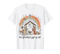 Retro The Greatest Gift of All Jesus Nativity Christian Xmas T-Shirt