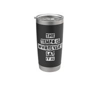 Retro The Tempo is Whatever I Say Drummer Art Stainless Steel Insulated Tumbler