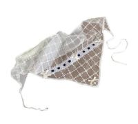 Retro theme lace headband for party and daily wear country aesthetic ballet core head scarf accessories lace head wrap, フリーサイズ