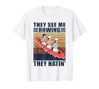 Retro They See Me Rowing They Hatin' Funny Rowers T-Shirt