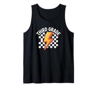 Retro Third Grade Teacher Lightning Bolt Pencil Tank Top