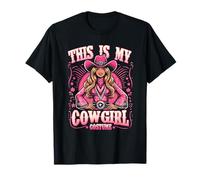 Retro This Is My Cowgirl Costume Pink Girl Western American T-Shirt