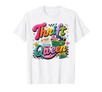 Retro Thrift Queen Vintage Find Second Hand Shopper Value Graphic T-Shirt, Men, White, S