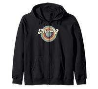 Retro Throning Culture Satire Social Climbing Flex Zip Hoodie