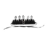 Retro Tiara Headband Fabric Tiara Black Vintage Queen Headpiece