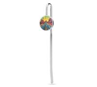 Retro Tie Dye Road Desert Cute Metal Bookmarks Vintage Page Marker Hook for Book Lover Men Women